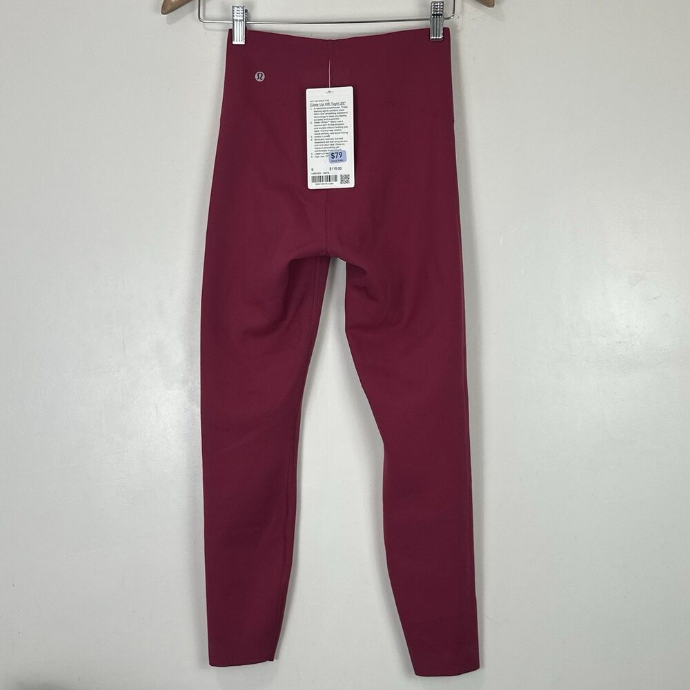 Lululemon Glow Up HR Training Tight 25" Size 6 Magenta Smoke NWT Athleisure